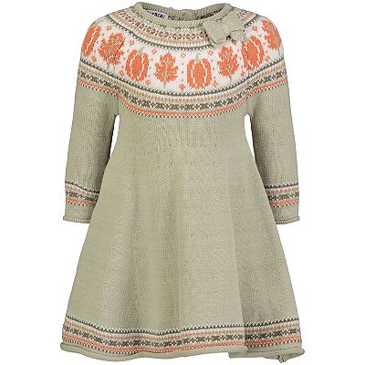 Toddler Girl Blueberi Boulevard Fall-Inspired Sweater Dress