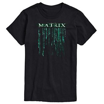 Men's Matrix Logo Falling Code Graphic Tee