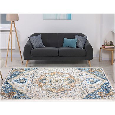 Concord Global Eden Center Medallion Area Rug