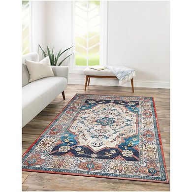 Concord Global Eden Ocean Medallion Area Rug