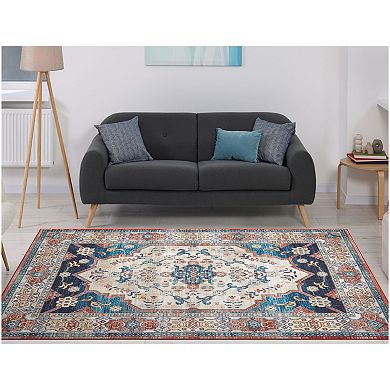 Concord Global Eden Ocean Medallion Area Rug