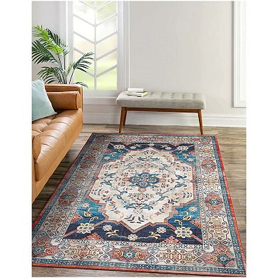 Concord Global Eden Ocean Medallion Area Rug