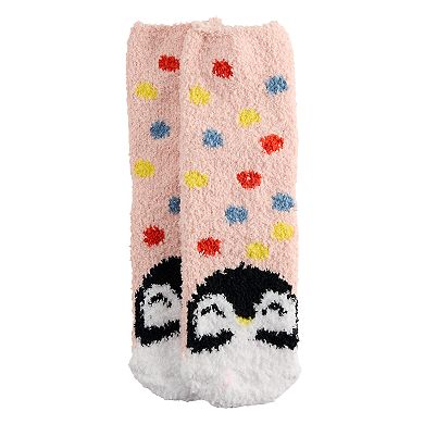 Women's Shine Happy Penguin Cozy Slipper Socks