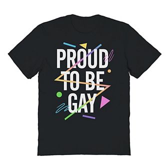 Men's COLAB89 by Threadless Proud To Be Gay Pride Graphic Tee