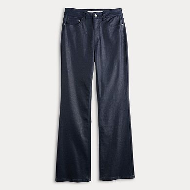 Juniors' Tinseltown High-Rise Slim Straight Shimmer Pants