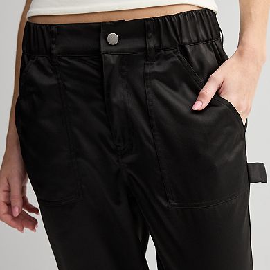 Juniors' Tinseltown Satin Carpenter Joggers
