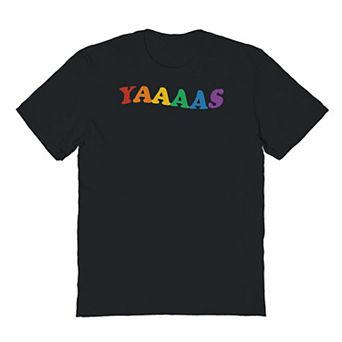 Men's COLAB89 YAAAAS Rainbow Pride Graphic Tee