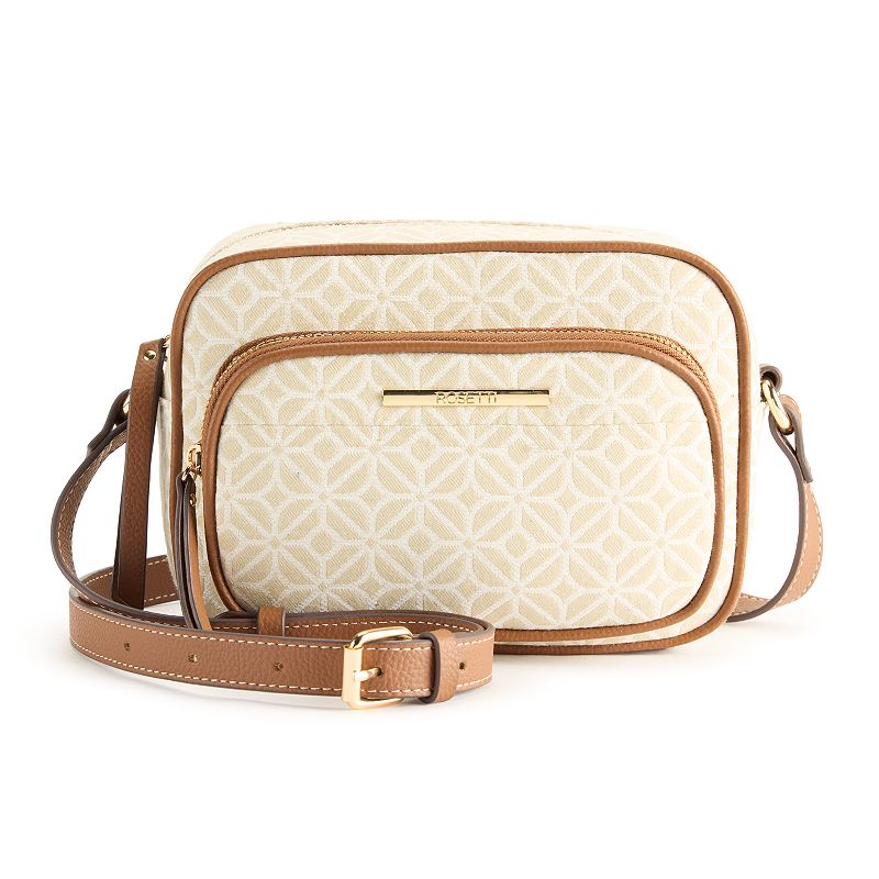 Rosetti Olivia Camera Crossbody Bag, Logo Jaquard