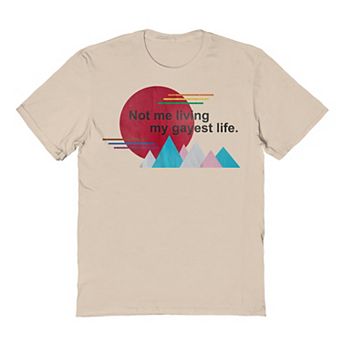 Men's COLAB89 Not Me Living My Gayest Life Pride Graphic Tee