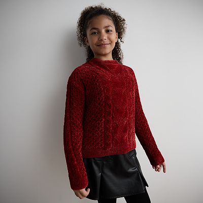 Girls 6-20 SO® Mock Neck Pullover Sweater in Regular Plus Size