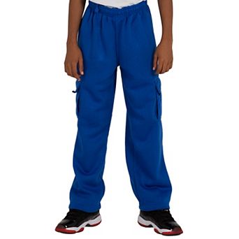 Vibes Boy's Relaxed Fit Fleece Cargo Sweatpants Open-bottom