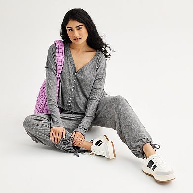 Juniors' SO® Cropped Hacci Cardigan
