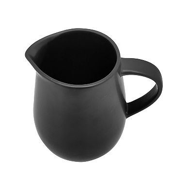 Everyday Decor Black Rustic Ceramic Pitcher