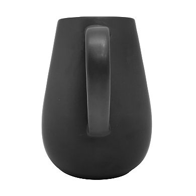 Everyday Decor Black Rustic Ceramic Pitcher