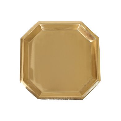 Everyday Decor Simple Gold-Tone Metal Tray Table Decor