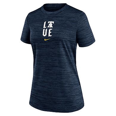 Women's Nike  Navy Philadelphia Phillies 2024 City Connect AC Practice Velocity Performance T-Shirt
