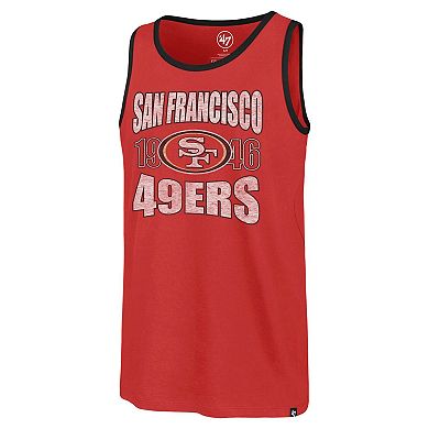Men's '47 Scarlet San Francisco 49ers Upload Franklin Tank Top
