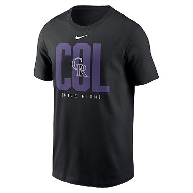 Men's Nike Black Colorado Rockies Scoreboard T-Shirt