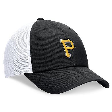 Men's Nike Black Pittsburgh Pirates Evergreen Club Trucker Adjustable Hat