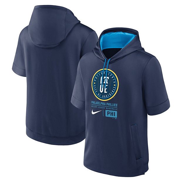 Men s Nike Navy Philadelphia Phillies 2024 City Connect Colorblocked Short Sleeve Pullover Hoodie