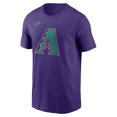 Men's Nike Purple Arizona Diamondbacks Cooperstown Collection Team Logo T-Shirt