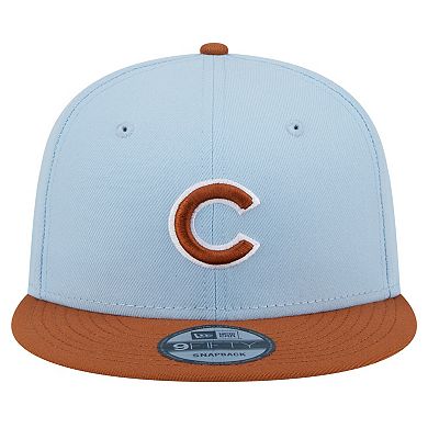 Men's New Era Light Blue Chicago Cubs Spring Color Two-Tone 9FIFTY Snapback Hat