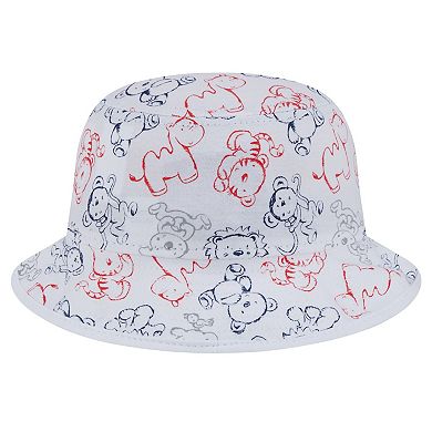 Toddler New Era White Cleveland Guardians Animal Bucket Hat