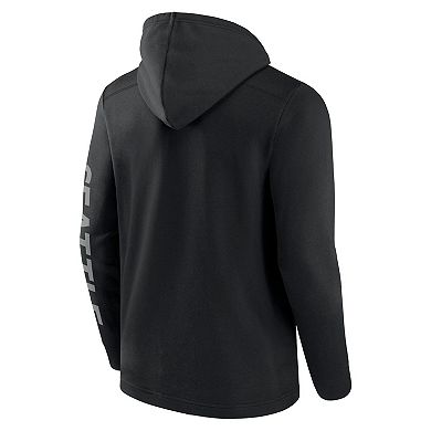 Men's Fanatics Branded Black Seattle Mariners Ace Hoodie Full-Zip Sweatshirt