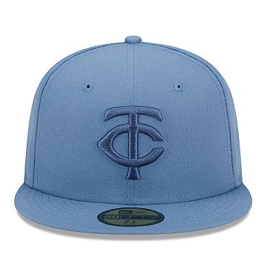 Men's New Era Blue Minnesota Twins Spring Color 59FIFTY Fitted Hat