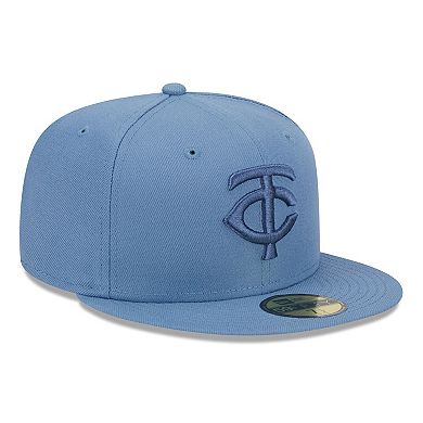 Men's New Era Blue Minnesota Twins Spring Color 59FIFTY Fitted Hat
