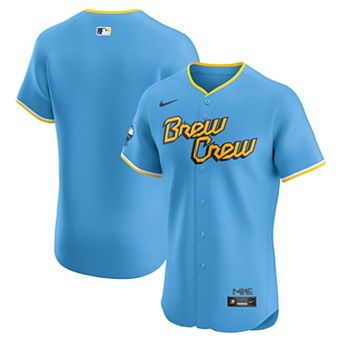 Men's Nike Powder Blue Milwaukee Brewers City Connect Elite Jersey