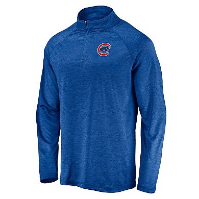 Men's Profile Royal Chicago Cubs Big & Tall Raglan Quarter-Zip Top