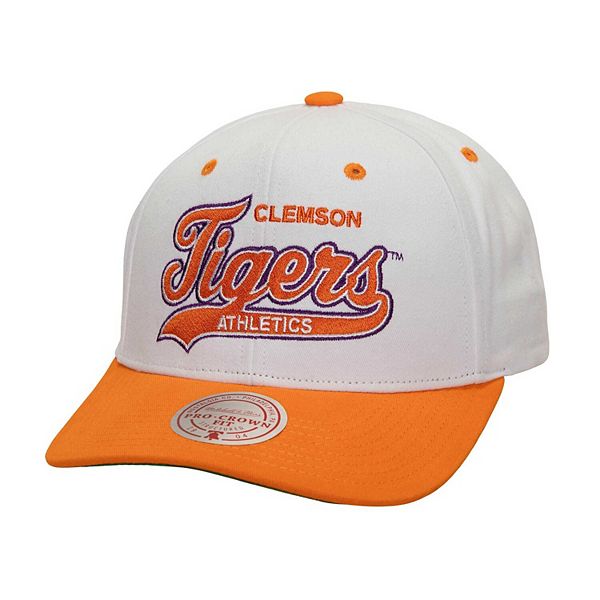 Men's Mitchell & Ness White/Orange Clemson Tigers Tail Sweep Pro ...