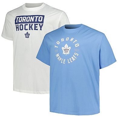 Men's Fanatics Branded Toronto Maple Leafs Big & Tall 2-Pack T-Shirt Set