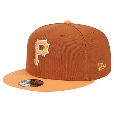 Men's New Era Brown Pittsburgh Pirates Spring Color Two-Tone 9FIFTY Snapback Hat