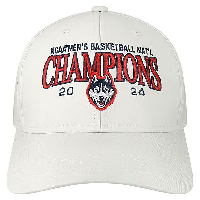 Men's Legacy Athletic  White UConn Huskies 2024 NCAA Men's Basketball National Champions Rempa Adjustable Hat