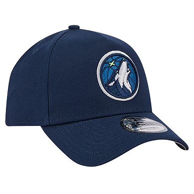 Men's New Era Navy Minnesota Timberwolves A-Frame 9FORTY Adjustable Hat