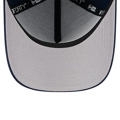 Men's New Era Navy Minnesota Timberwolves A-Frame 9FORTY Adjustable Hat