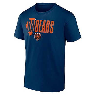 Men's Fanatics Branded Navy Chicago Bears Hometown Offensive Drive T-Shirt