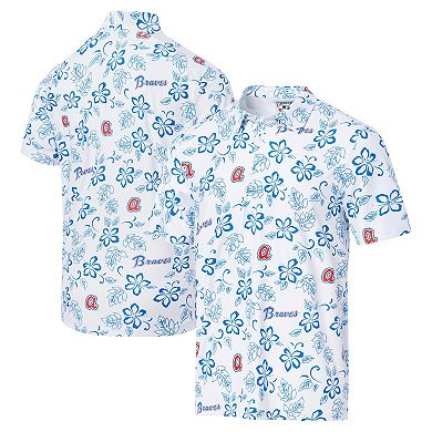 Men's Reyn Spooner White Atlanta Braves Cooperstown Collection Performance Polo