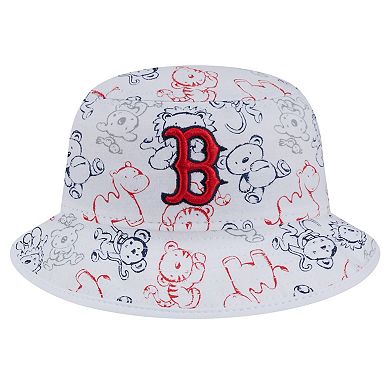 Toddler New Era White Boston Red Sox Animal Bucket Hat