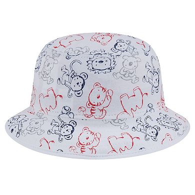 Toddler New Era White Boston Red Sox Animal Bucket Hat