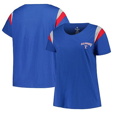Women's Profile Royal Texas Rangers Plus Size Scoop Neck T-Shirt