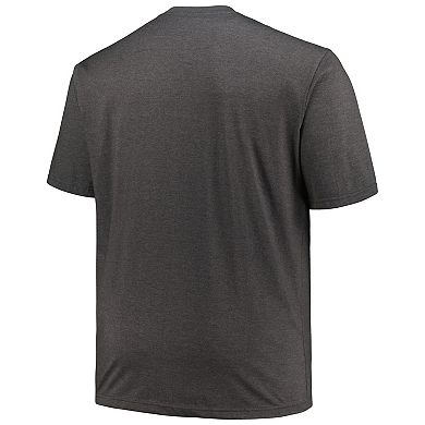Men's Profile Heather Black Pittsburgh Pirates Big & Tall Weathered Logo T-Shirt