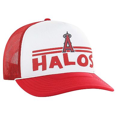 Men's '47 Red Los Angeles Angels Retro Region Foam Trucker Adjustable Hat