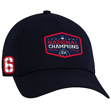 Men's Ahead  Navy UConn Huskies Six-Time NCAA Men's Basketball National Champions Adjustable Hat