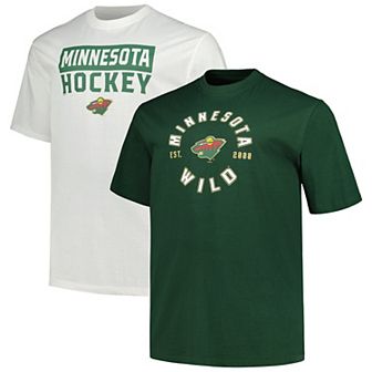 Men's Fanatics Branded Minnesota Wild Big & Tall T-Shirt 2-Pack Set