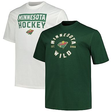 Men's Fanatics Branded Minnesota Wild Big & Tall 2-Pack T-Shirt Set