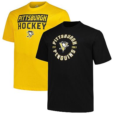 Men's Fanatics Branded Pittsburgh Penguins Big & Tall T-Shirt 2-Pack Set