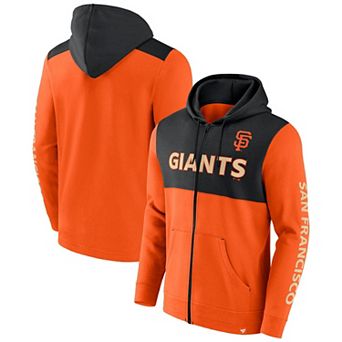 Men's Fanatics Branded Orange/Black San Francisco Giants Ace Hoodie Full-Zip Sweatshirt